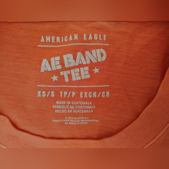 American Eagle Rolling Stones Pink Graphic Oversized Tee Size S – Like New - Picture 7 of 7